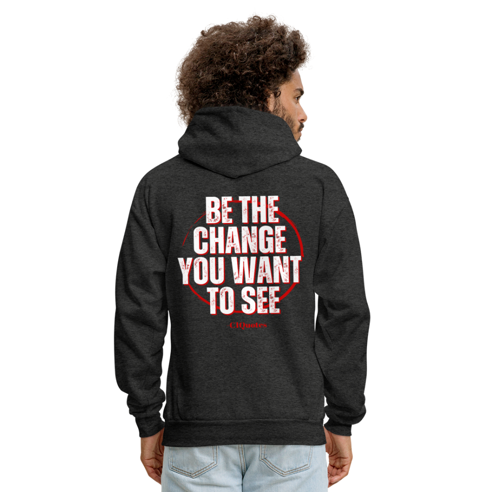 Be The Change Men's Hoodie (Red Line)