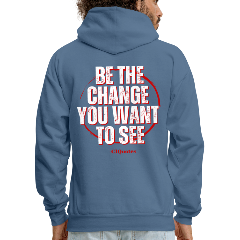 Be The Change Men's Hoodie (Red Line)