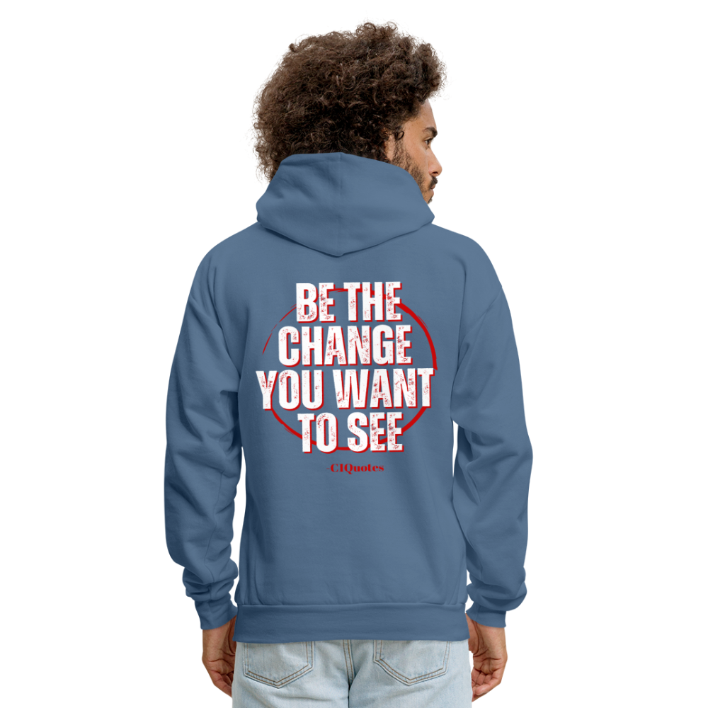 Be The Change Men's Hoodie (Red Line)