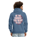 Be The Change Men's Hoodie (Red Line)