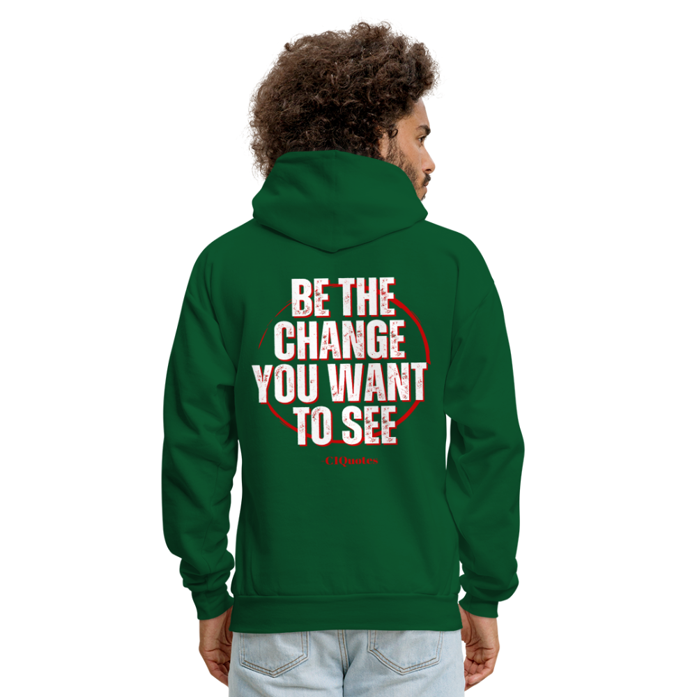 Be The Change Men's Hoodie (Red Line)