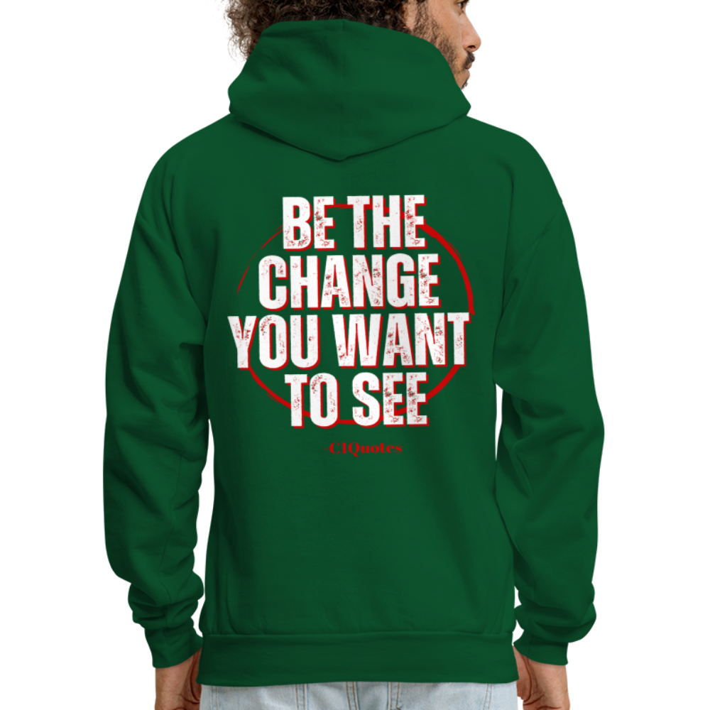 Be The Change Men's Hoodie (Red Line)