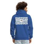 Success Over Excuses Men's Hoodie (White Print)