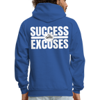 Success Over Excuses Men's Hoodie (White Print)