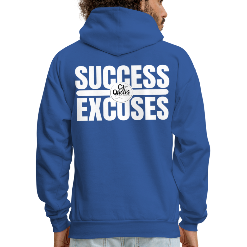 Success Over Excuses Men's Hoodie (White Print)