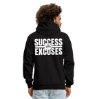 Success Over Excuses Men's Hoodie (White Print)