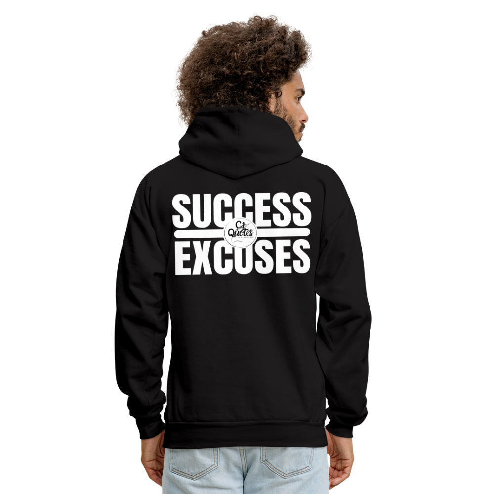 Success Over Excuses Men's Hoodie (White Print)