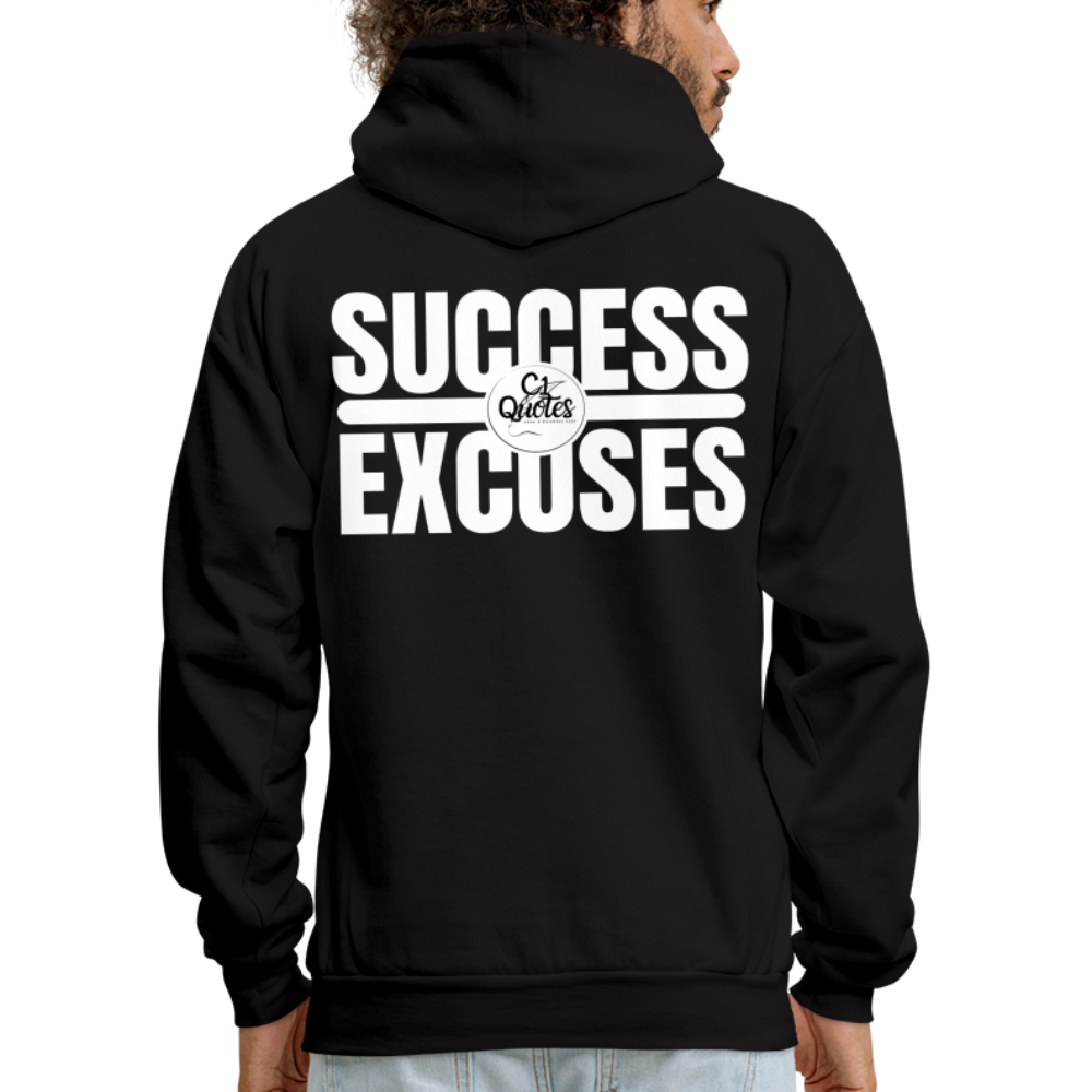Success Over Excuses Men's Hoodie (White Print)