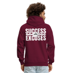 Success Over Excuses Men's Hoodie (White Print)