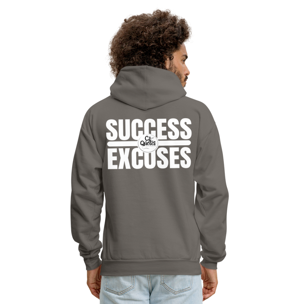 Success Over Excuses Men's Hoodie (White Print)