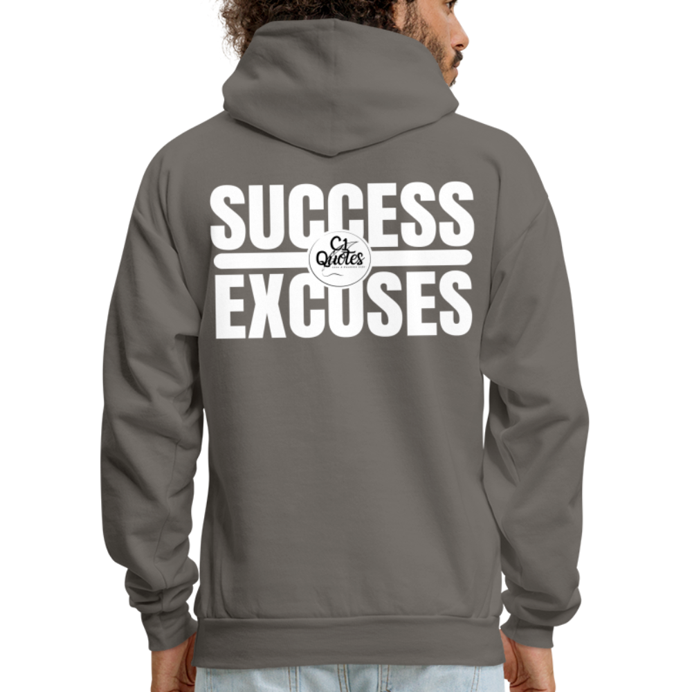 Success Over Excuses Men's Hoodie (White Print)