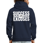 Success Over Excuses Men's Hoodie (White Print)