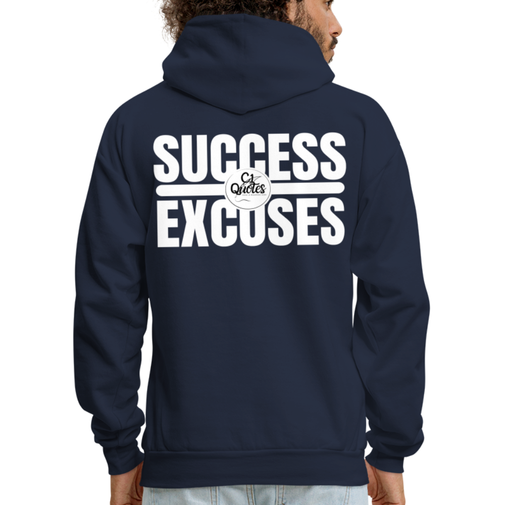 Success Over Excuses Men's Hoodie (White Print)