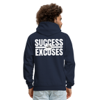 Success Over Excuses Men's Hoodie (White Print)