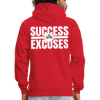 Success Over Excuses Men's Hoodie (White Print)