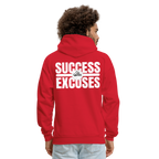 Success Over Excuses Men's Hoodie (White Print)