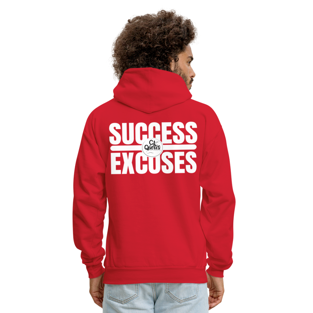Success Over Excuses Men's Hoodie (White Print)