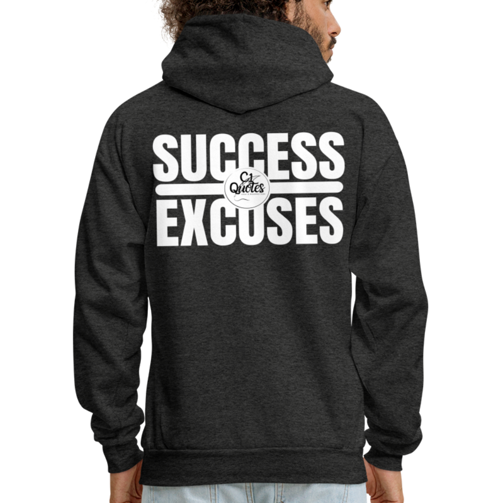 Success Over Excuses Men's Hoodie (White Print)