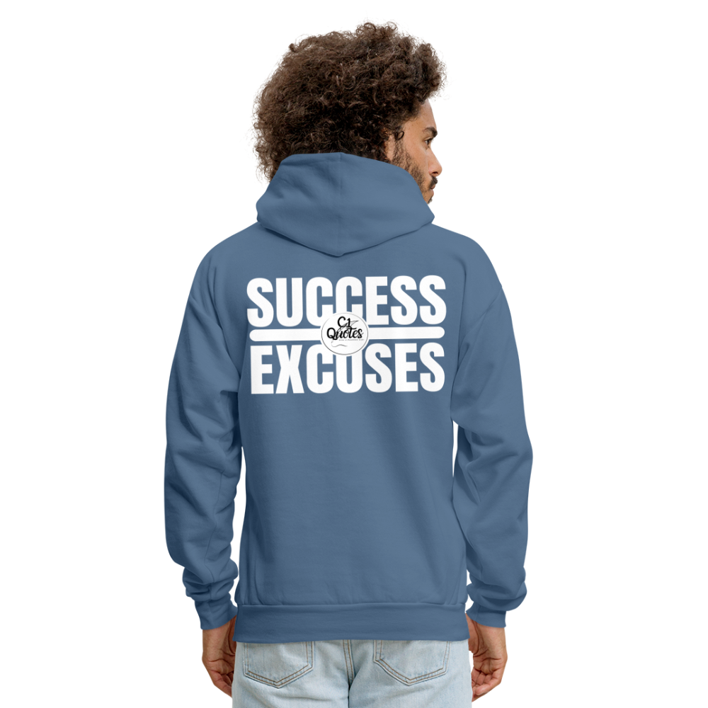 Success Over Excuses Men's Hoodie (White Print)
