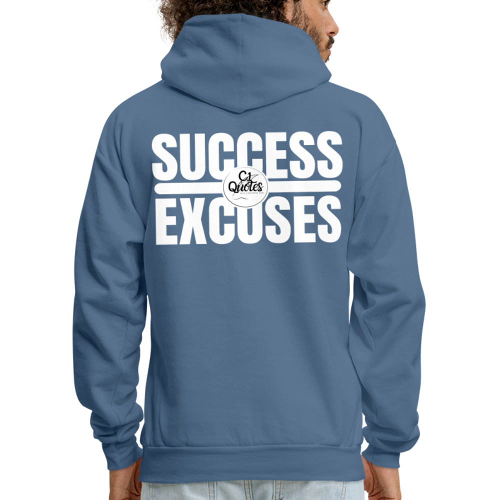 Success Over Excuses Men's Hoodie (White Print)