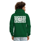 Success Over Excuses Men's Hoodie (White Print)