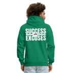 Success Over Excuses Men's Hoodie (White Print)