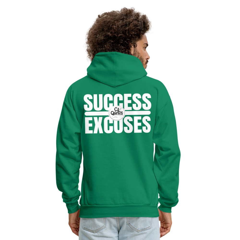 Success Over Excuses Men's Hoodie (White Print)