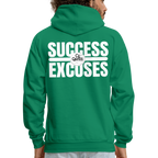 Success Over Excuses Men's Hoodie (White Print)