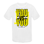 You vs You (Yellow w/ Black Outline) Kids' Moisture Wicking Performance T-Shirt