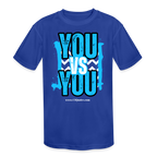 You vs You (Blue w/ Black Outline) Kids' Moisture Wicking Performance T-Shirt