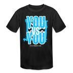 You vs You (Blue w/ White Outline) Kids' Moisture Wicking Performance T-Shirt