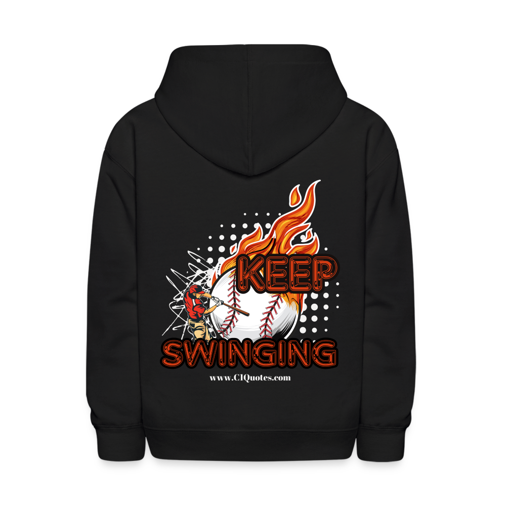 Keep Swinging Kids' Hoodie (Baseball)