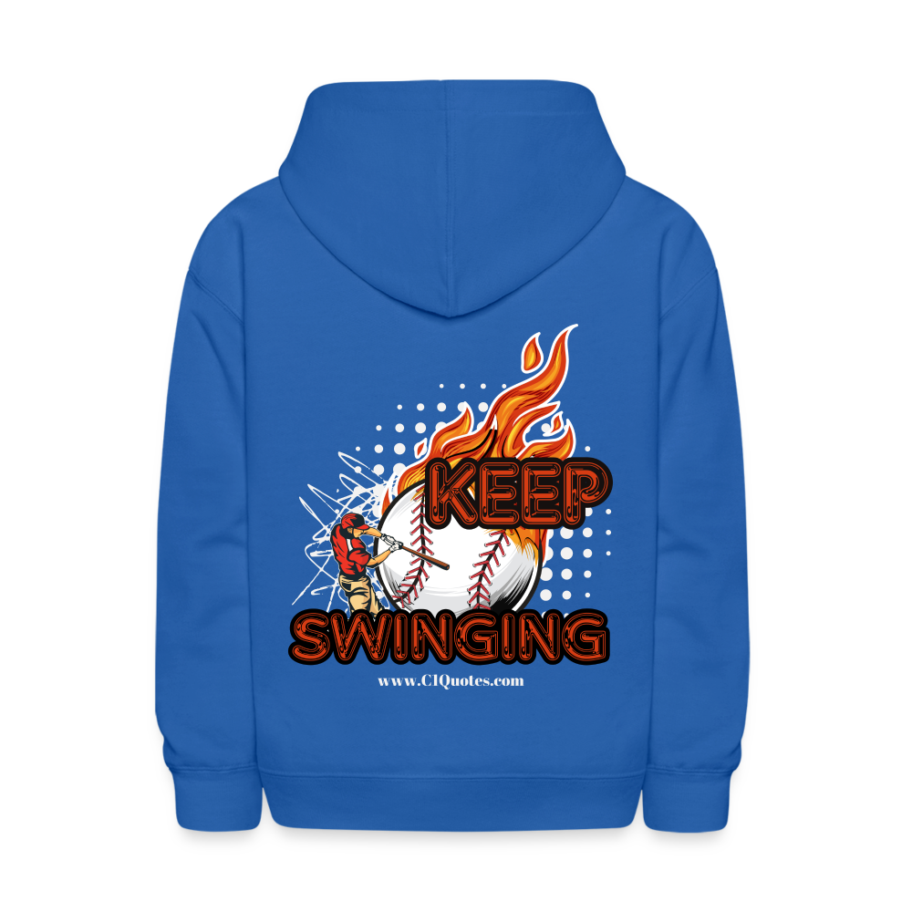 Keep Swinging Kids' Hoodie (Baseball)
