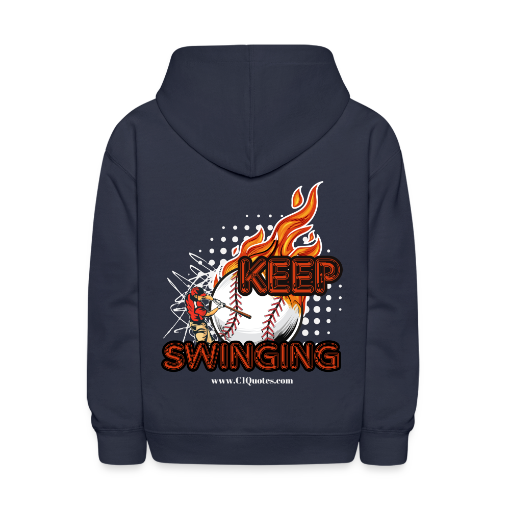 Keep Swinging Kids' Hoodie (Baseball)