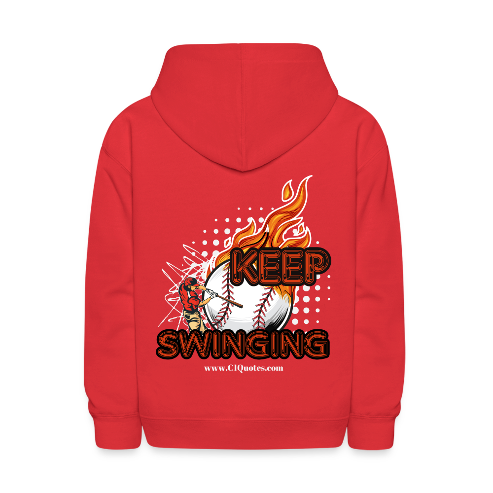 Keep Swinging Kids' Hoodie (Baseball)