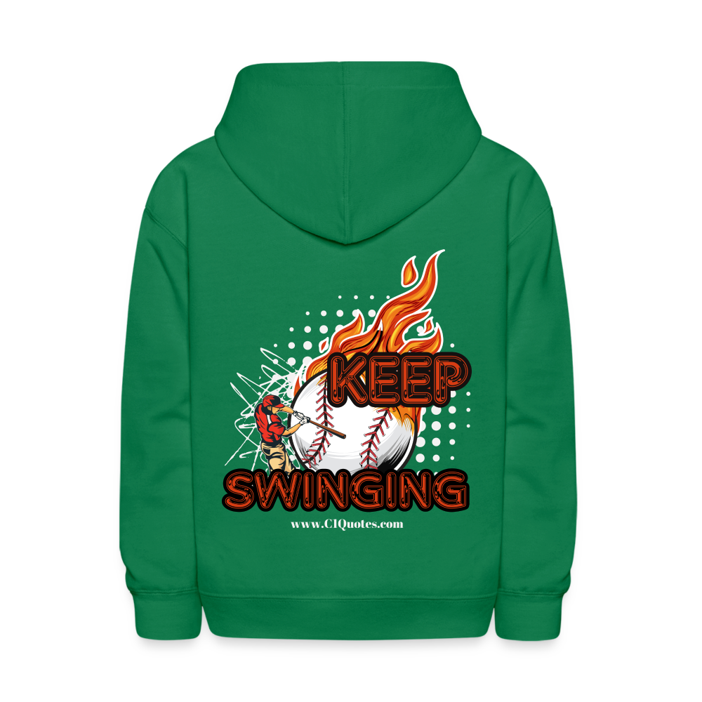 Keep Swinging Kids' Hoodie (Baseball)
