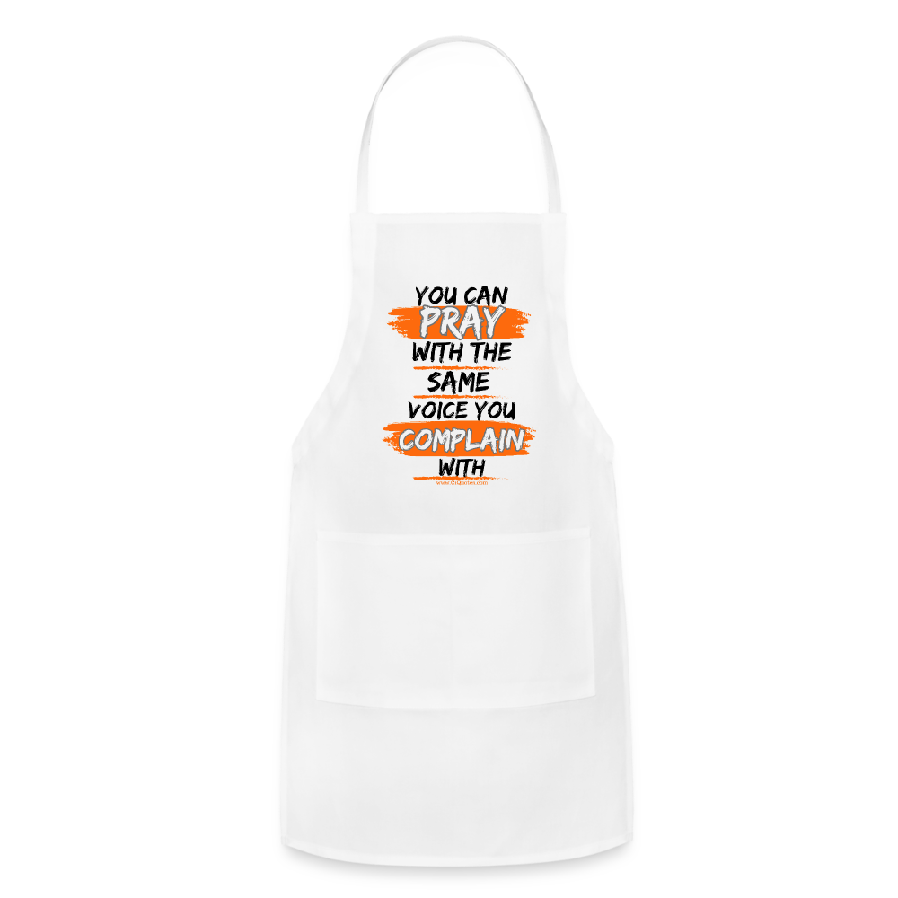 You Can Pop Pray Adjustable Apron (White)