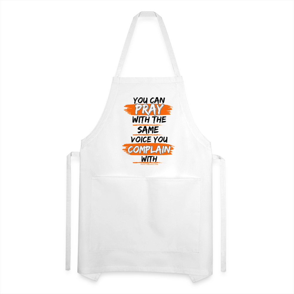 You Can Pop Pray Adjustable Apron (White)