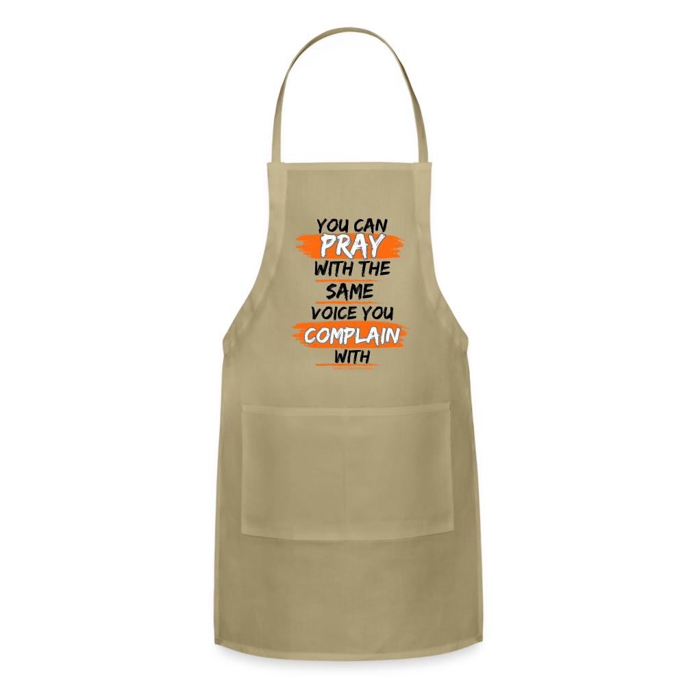 You Can Pop Pray Adjustable Apron (White)