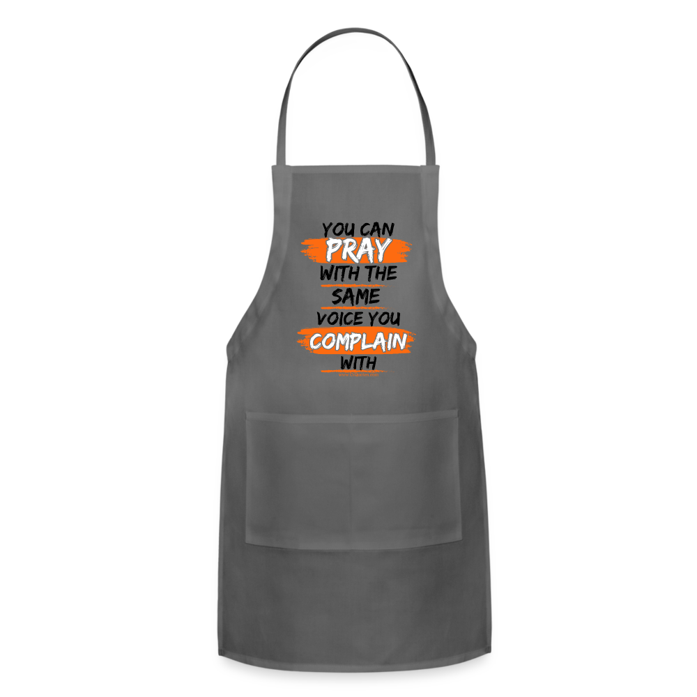 You Can Pop Pray Adjustable Apron (White)