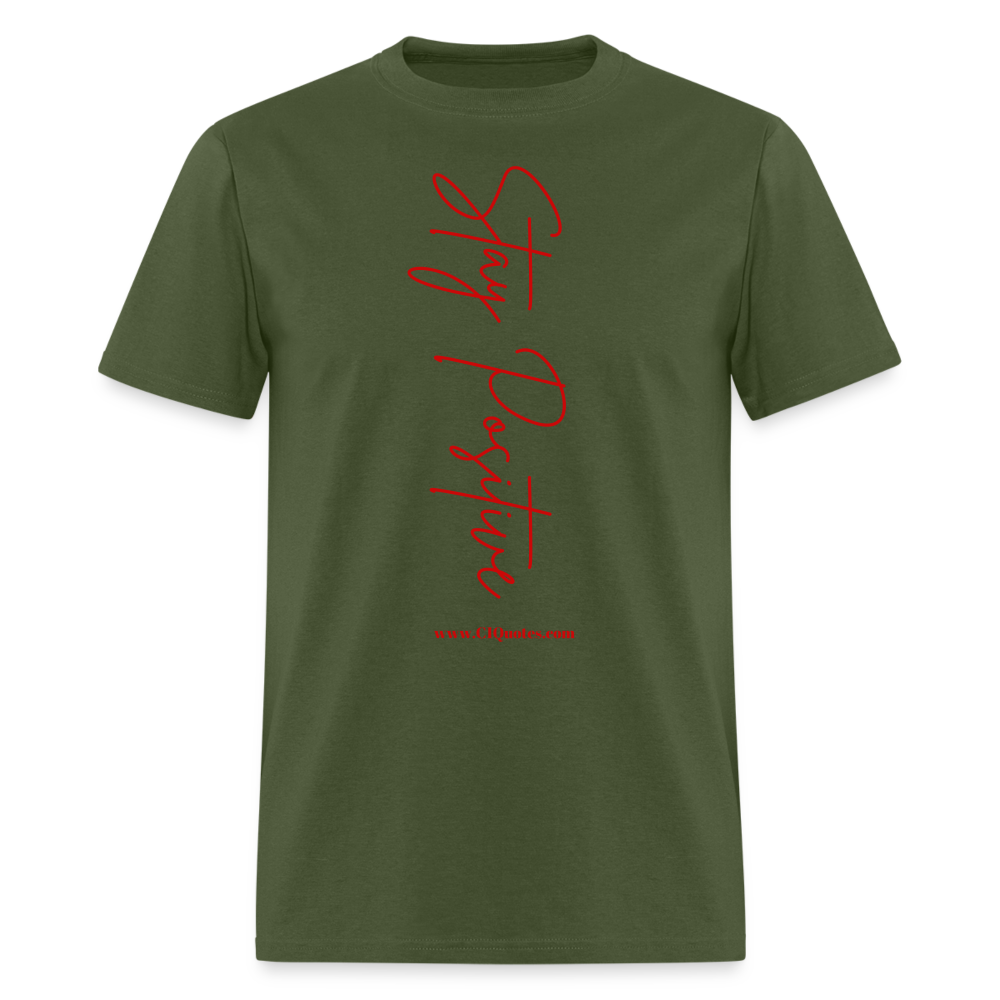 Stay Positive Unisex Classic T-Shirt (Red Print)